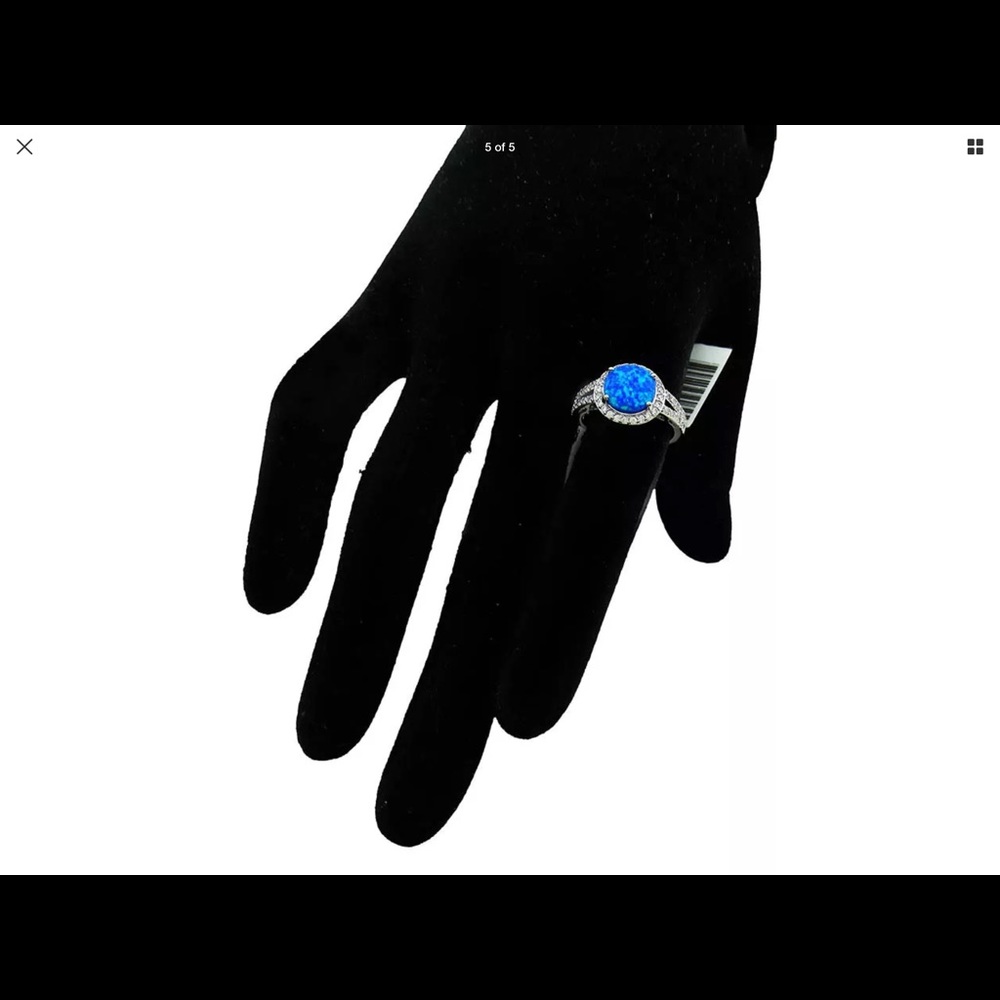 Genuine Blue Opal ring